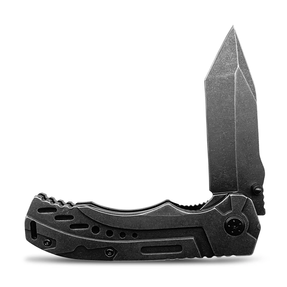 Tanto high quality knives 3cr13 steel blade gun color aluminium handle pocket hot sale outdoor survival folding knife