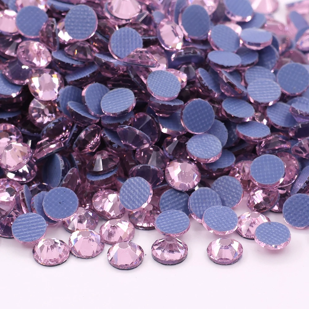 CJ glass rhinestones bulk wholesale hot-fix colorful shiny hot sale ss4 ss6 ss8 flat back rhinestone
