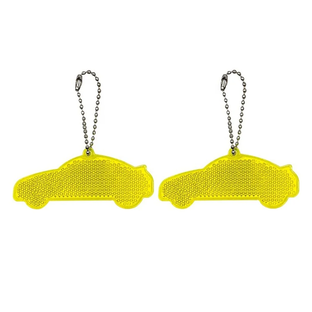 Promotional Gifts Custom Shape PVC Reflective Hangers Safety Key Chain