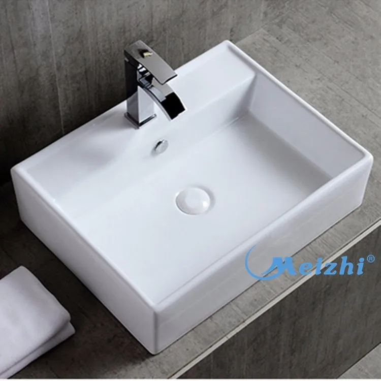 Bathroom above counter porcelain types of wash basins