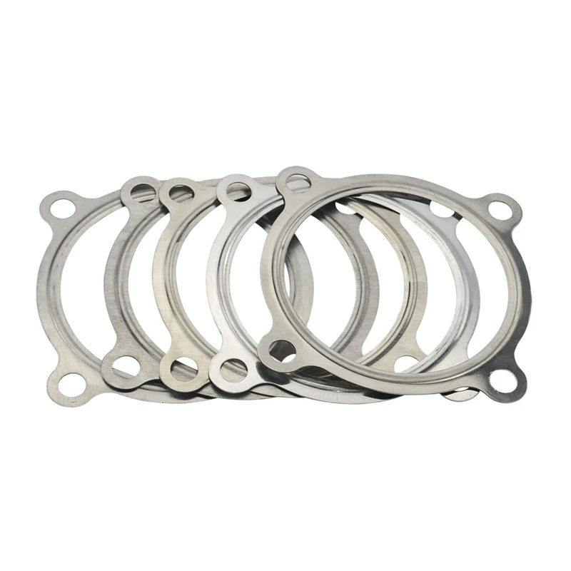 WSFS Hot 5PCS 3 Inch Inch 4 Bolt SS 304 Turbo Exhaust Downpipe Flange Gasket For GTX30 GT30 GT35 GTX35
