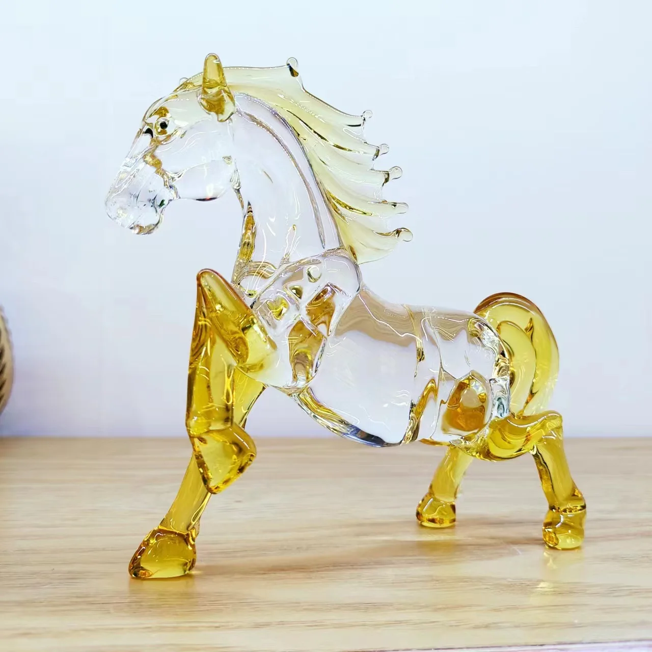 Modern art decor Crystal zodiac animal decoration home gift Dragon Tiger ox horse auspicious decoration glass animal craft gift