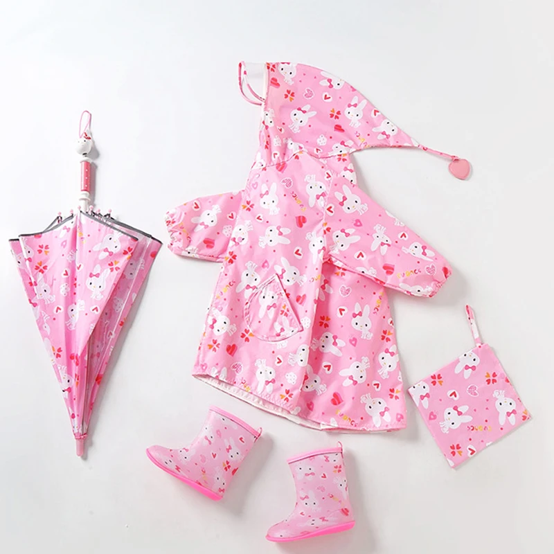 Cartoon Pink Green Yellow Blue  Rain Umbrella Animal Shape The Child Kids Umbrella