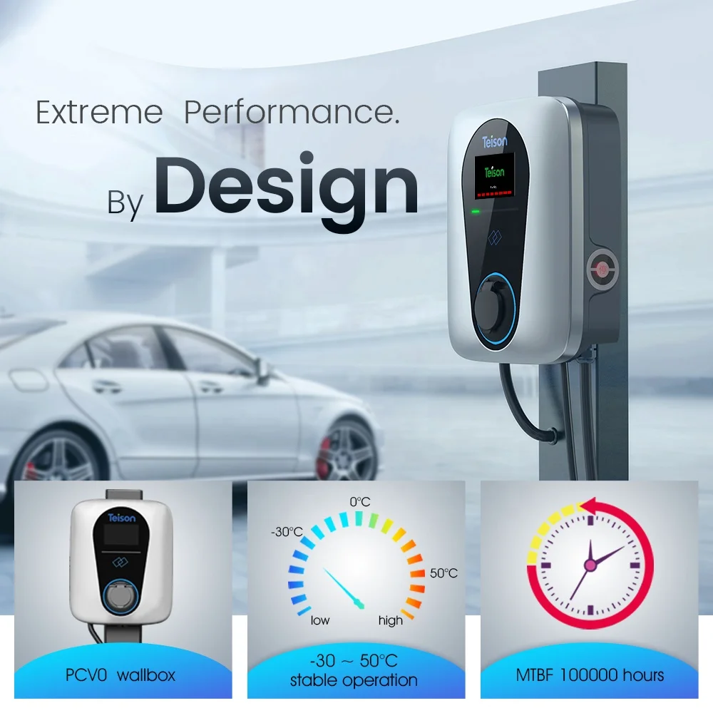  Teison RFID карты устройство для быстрой зарядки 11KW 3 фазы зарядная станция type2 iec62196 штекер с 4 5 м