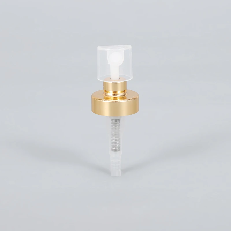 Aluminum 15mm 18mm crimpless travel pressurized perfume spray machine pump atomizer