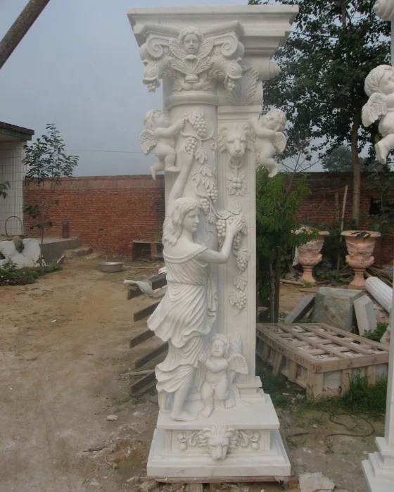 garden stone column/marble stone roman column/decorative roman columns