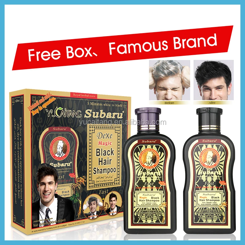 Herbal medicine formula magic hair dye shampoo Subaru black hair shampoo hot sale in Pakistan