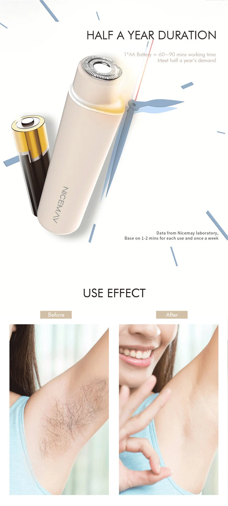 Rechargeable LED Light Battery Rotating Disc Epilator Epilator Electric Shaver for Hair Removal