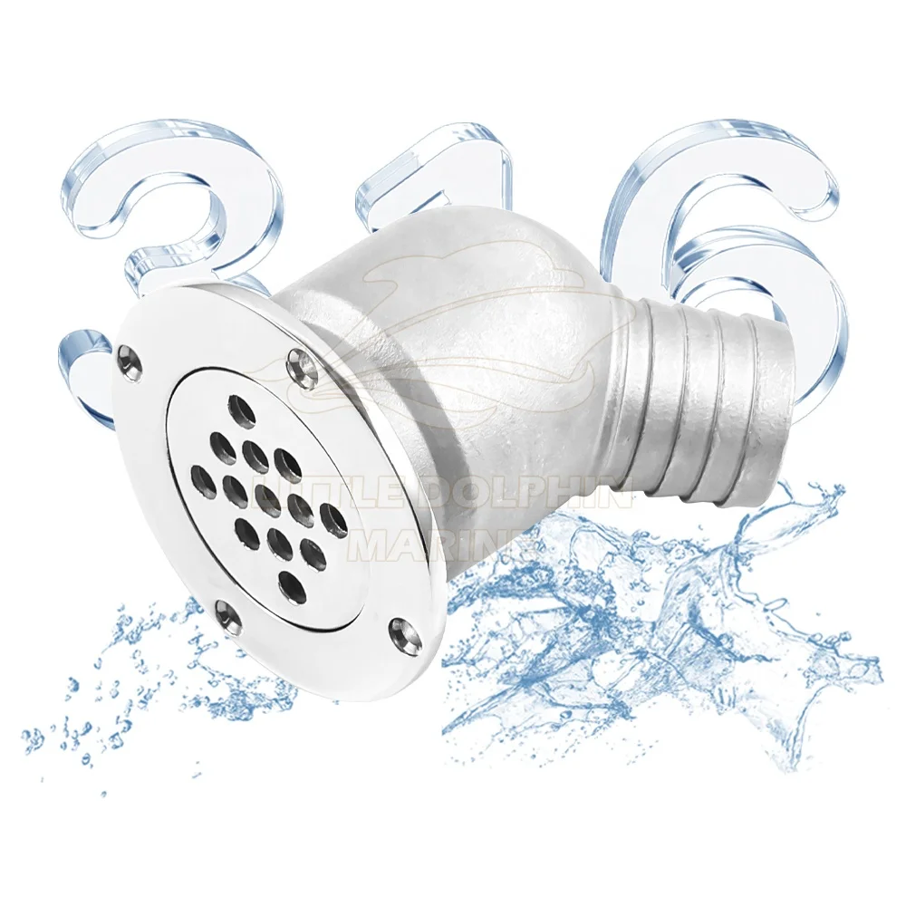 Little Dolphin Manufacture Stainless Steel 316 Boat Floor Drain Boat Strainers Water Drain Plug
