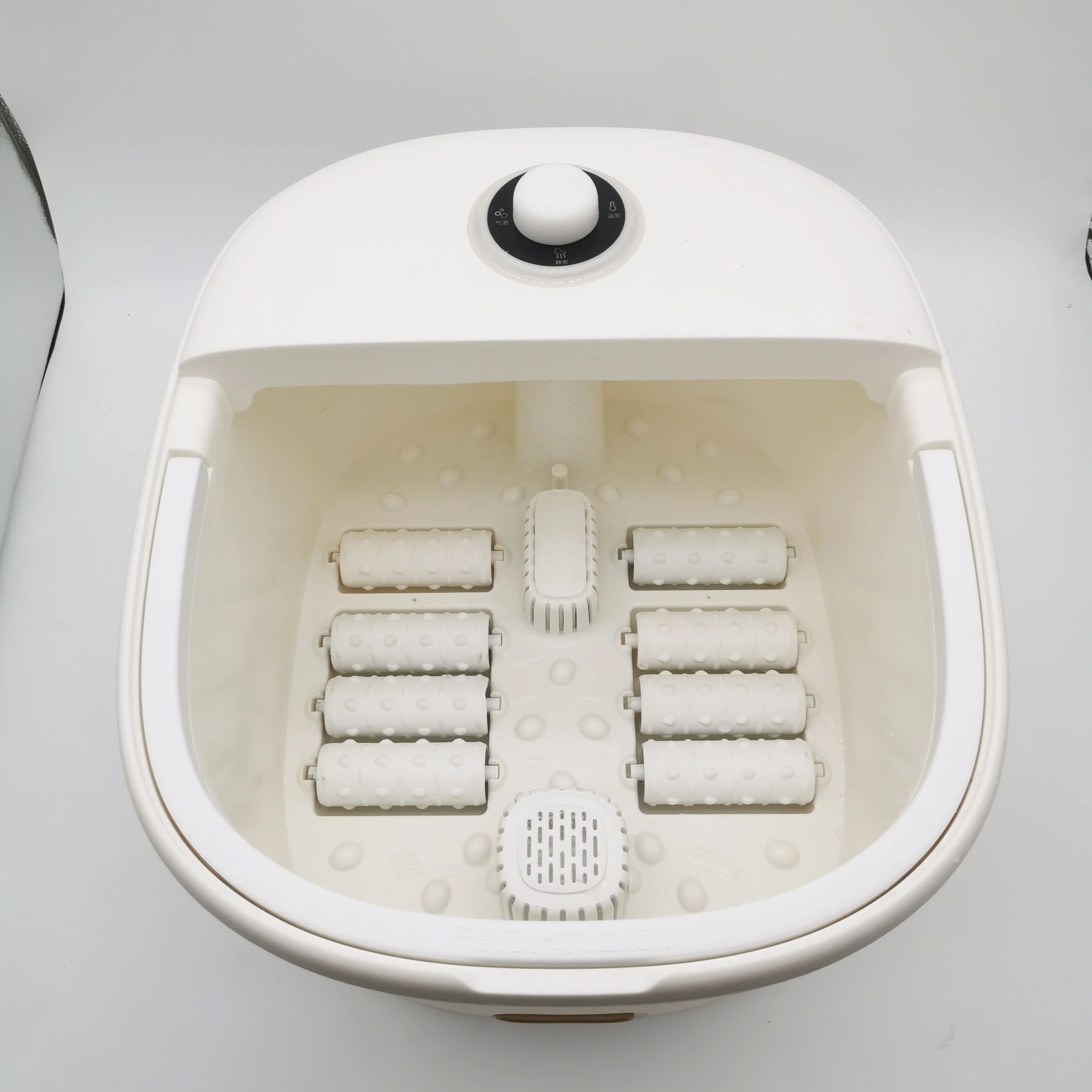 Foot Spa Bath Massager with Heat, Collapsible with Remote Control, 6 Large Massage Rollers Digital Display
