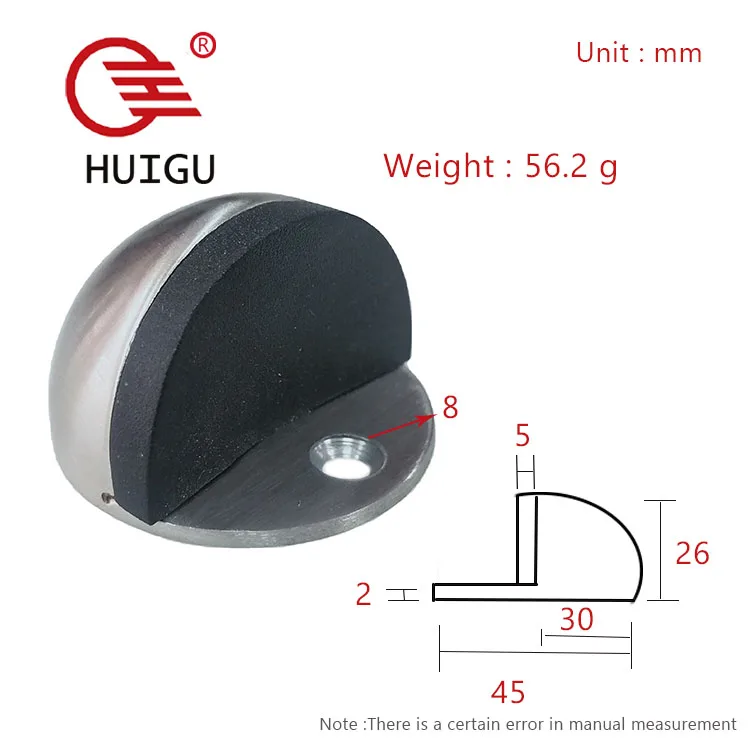 Zinc Alloy Door Top Anti-Collision Semicircle Door Closer & Catch Durable Product Generation