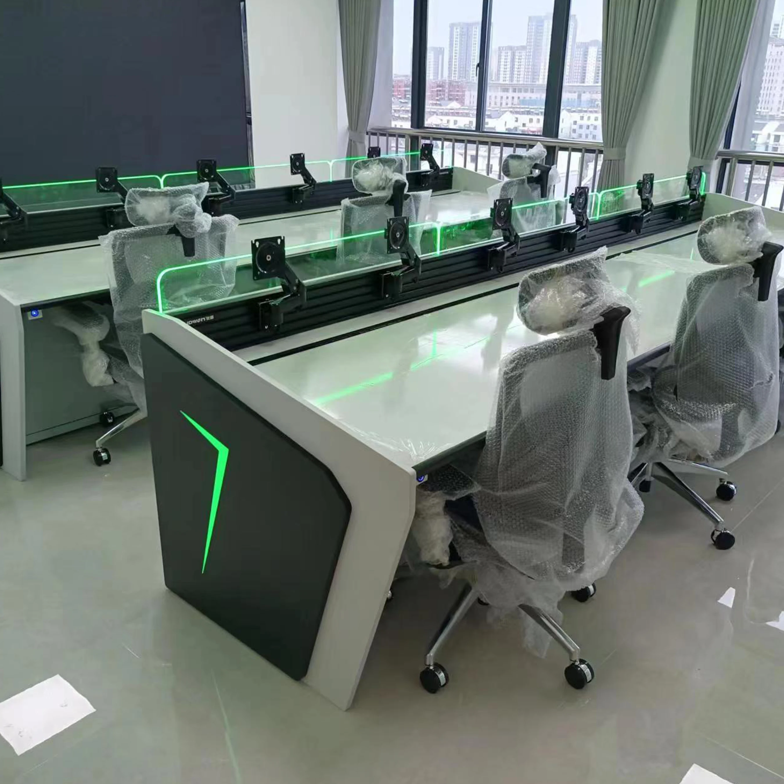 Ergonomic control room console for all-weather operating environment