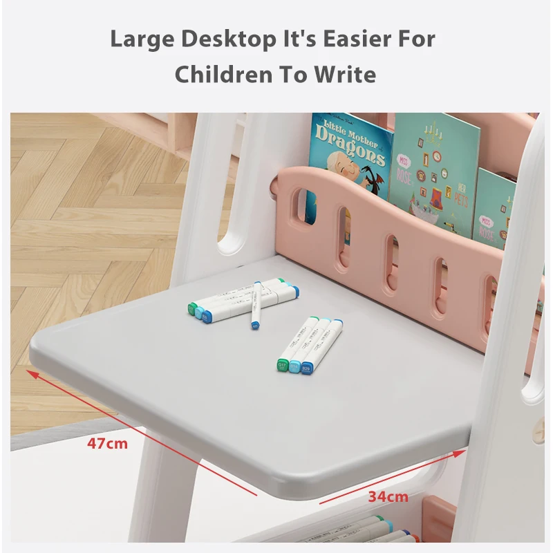 
Multifunctional Kids Study Table And Chair Set Children Tables With Magnetic Drawing Board 