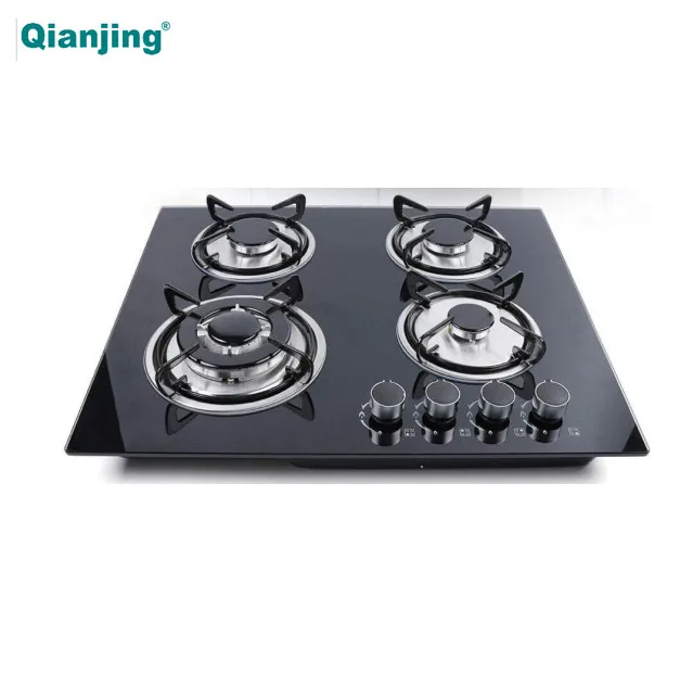 reasonable price gas cooker Cooktop Hot selling low-priced four burner built-in glass gas stove LPG LNG gas cooktops hob