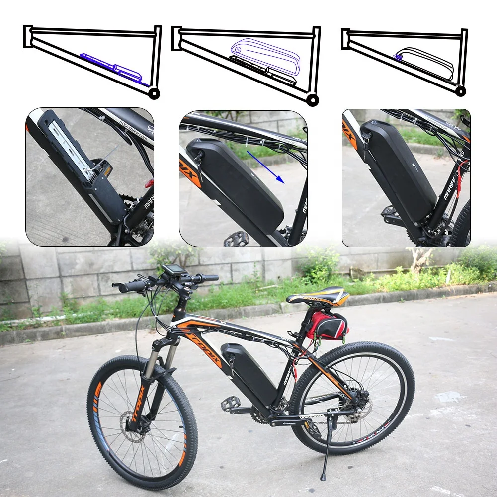 bateria de litio para bicicleta electrica, paquete de 18650 celdas, 52V, 14Ah, 48V, 36V, 12Ah, 15,6ah, 17Ah, 20Ah