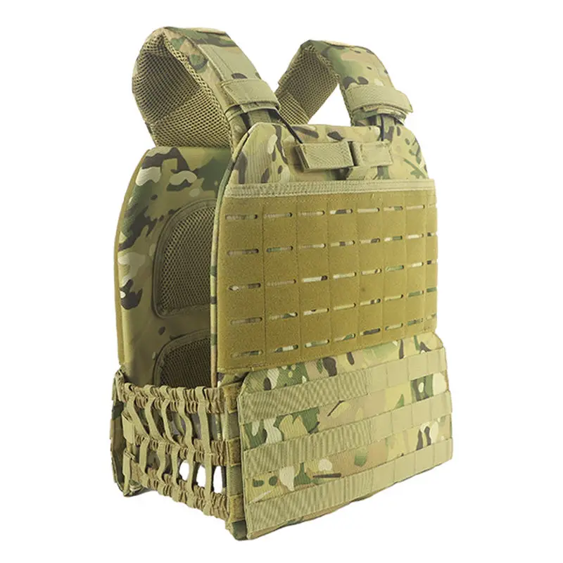 Adjustable Wholesale Camouflage Green Safety Molle Tactical Police Chest Rig Military Vest For GYM Training
