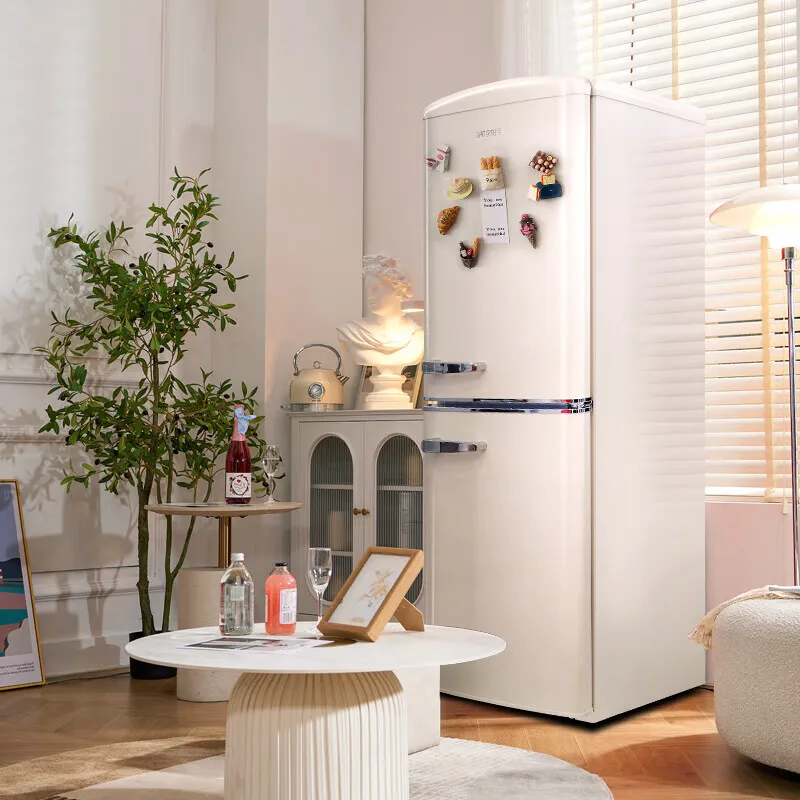 160L Retro Refrigerator MDRF160-RE Bottom Freezer Mechanical Control Manual Defrost High Quality