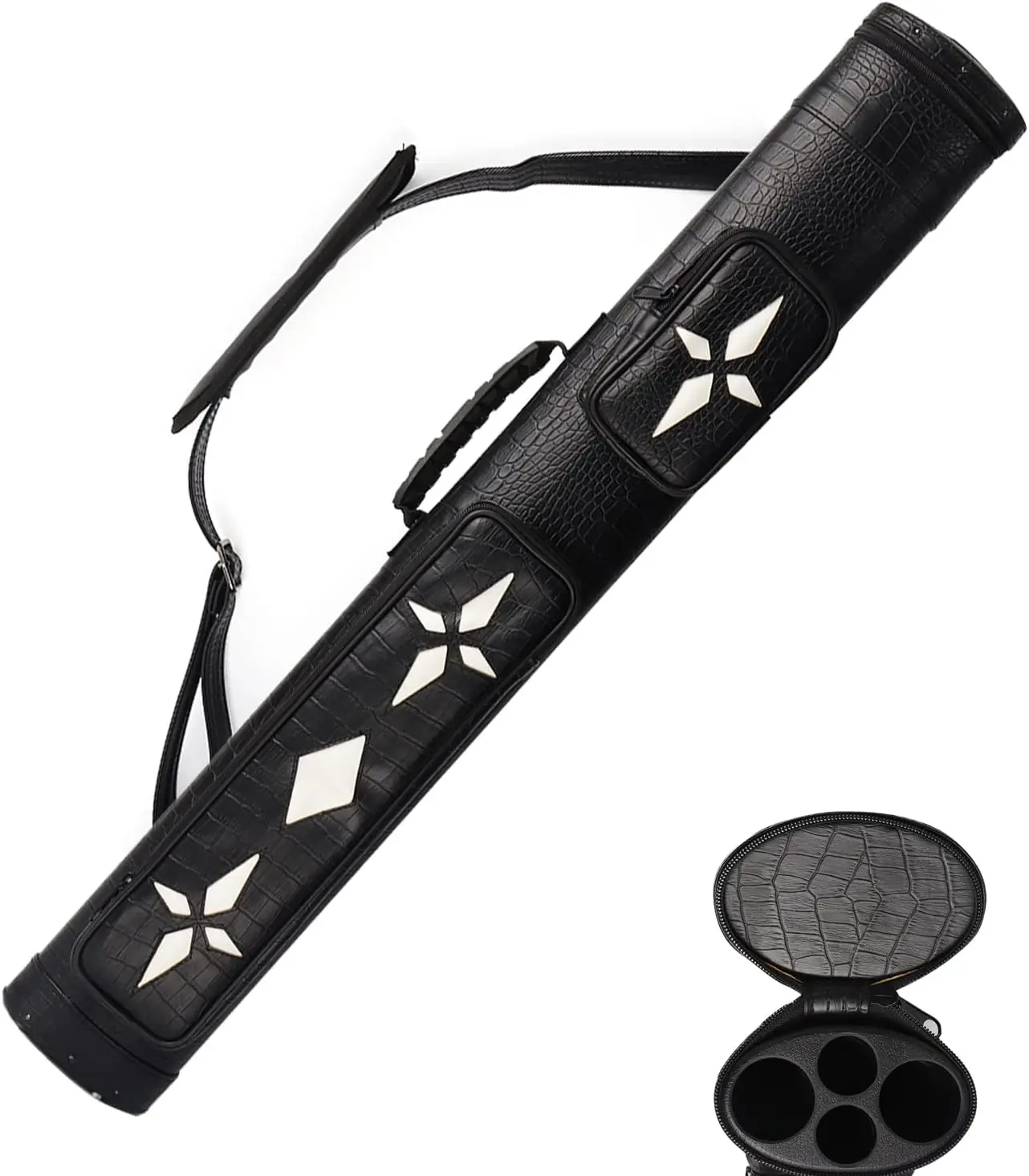 fashion design whole sale price PU leather custom your logo billiard cue stick carrying  case bag