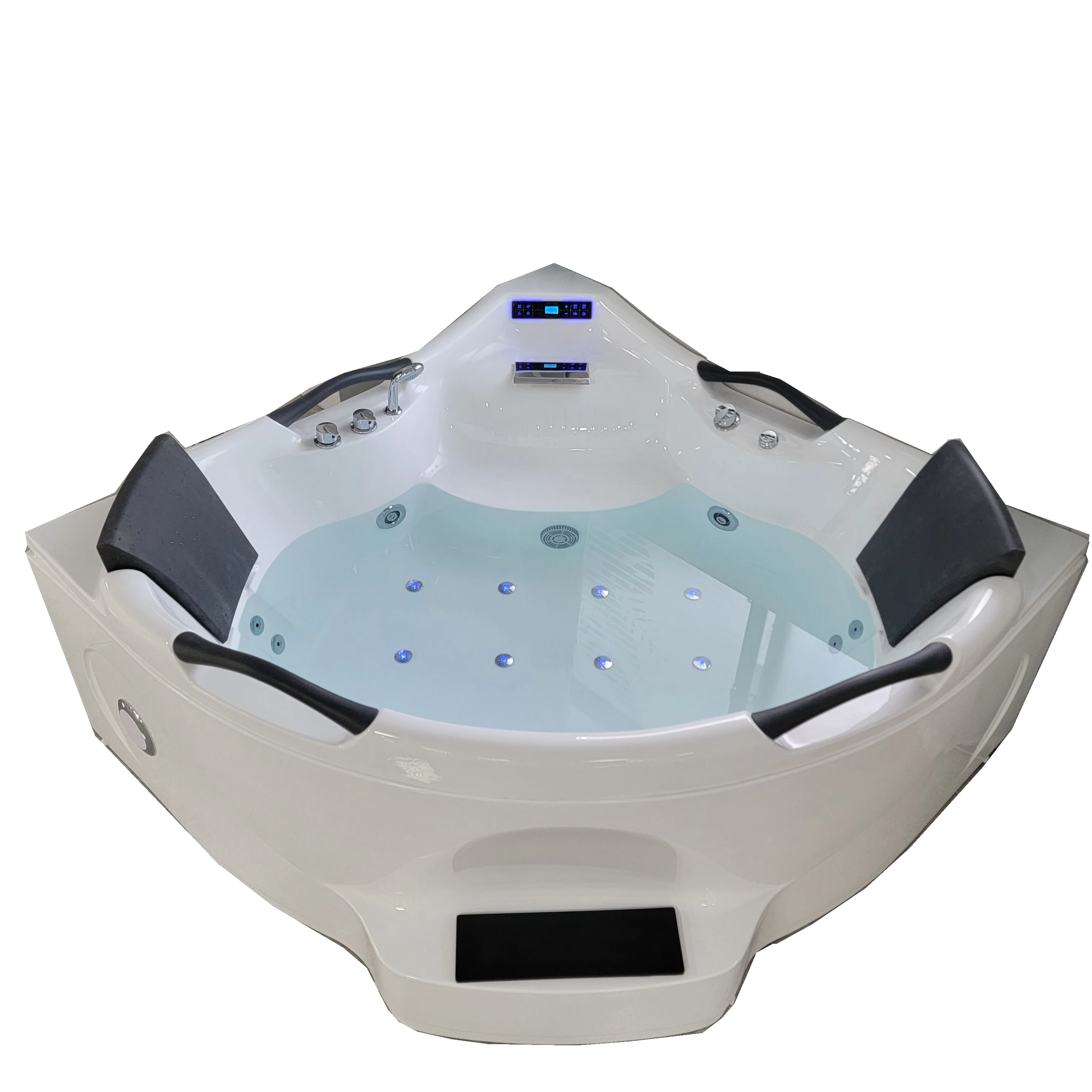 Back to wall acrylic panel bathtub Corner massage hot spa bath tub acrylic jet Bathtubs & Whirlpools