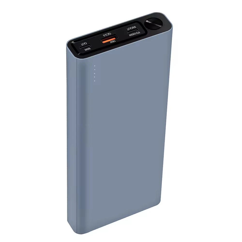 100W PD Ultra-Slim Power Bank with Dual USB Output Super Fast Charging iPad Laptops Smart Phones Type-C Input LI-Polymer Battery