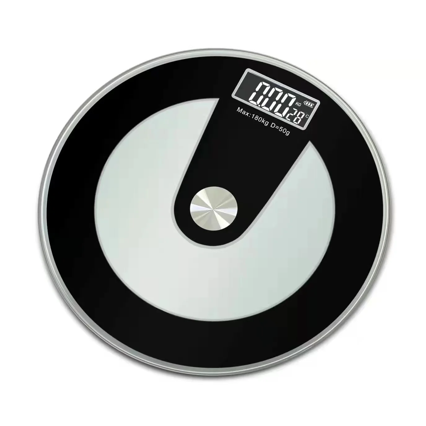 High Quality 180Kg 396lb 33CM Glass Body Bathroom Scale Large Size Weighing Scale