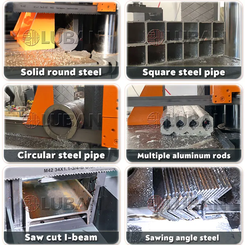 LUBAN Прямые продажи Ручной ленточнопильный станок GB4228 горизонтальная Полуавтоматический ленточнопильный станок