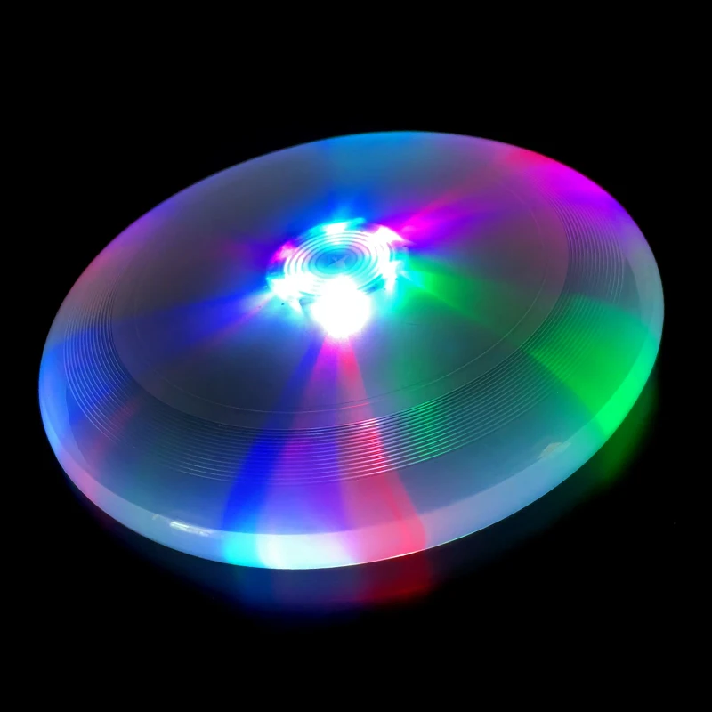 Hot sale 11 inch luminous light up frisbeed flying disc games for kids outdoor sports