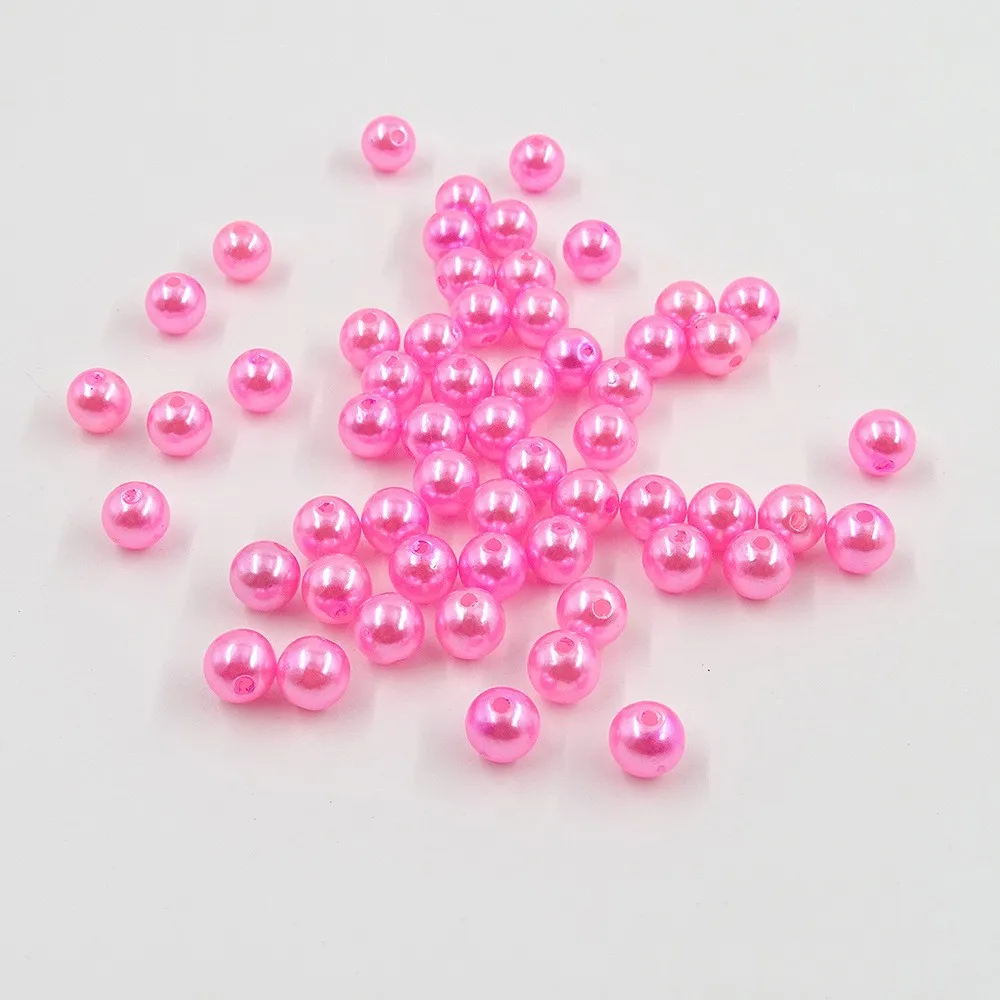 3mm To 30mm 500g/Bag For Earring Necklace Bracelet DIY Craft  Pearls Beads with Hole Loose Acrylic Beads Round Faux Pearl