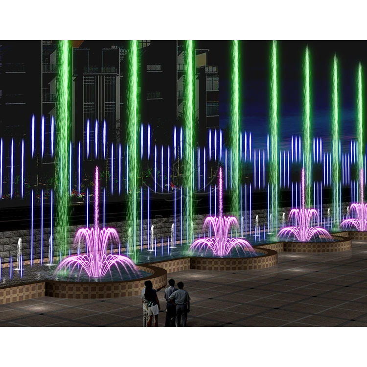 Free Design Outdoor Large stainless steel  Decorative Dry Dancing Water Fountain Show