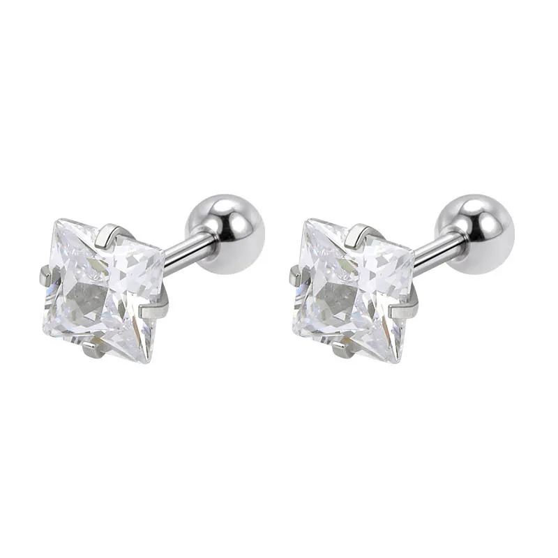 AA018075 Stainless Steel Multi color Star Cartilage Tragus Screw Back Stud Earrings Helix Ear Piercing Jewelry