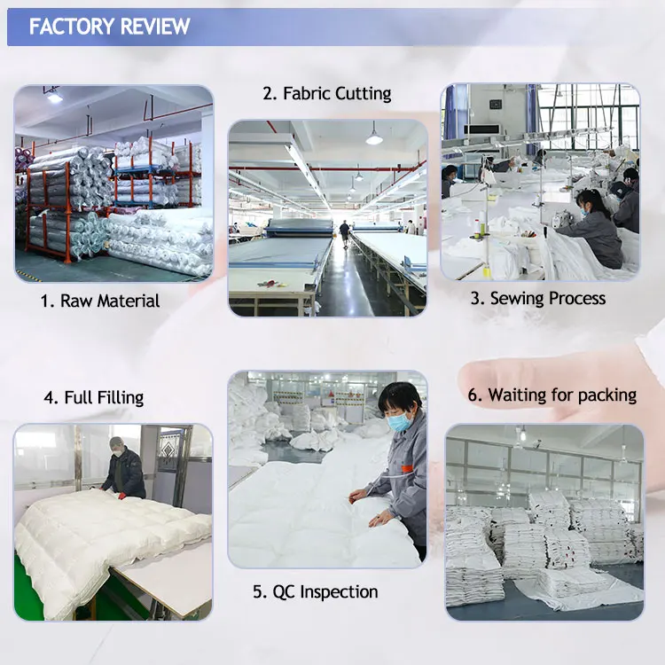 Custom wholesale 100% Cotton Down-proof All Season  Winter Home/Hotel Nature Soft  Goose Goose/Duck down Feather Duvet/Quilt