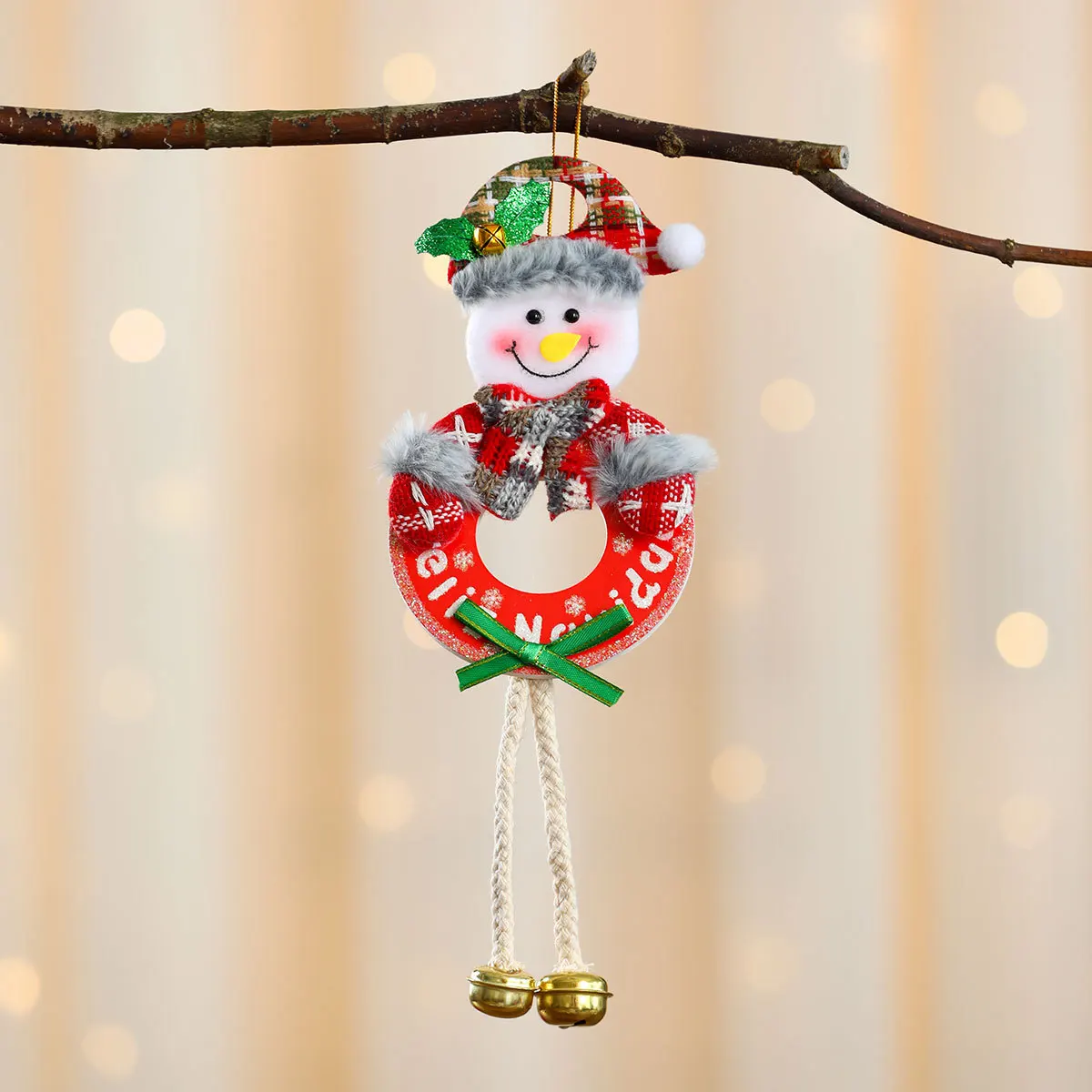 New Christmas doll small pendant KT board with bells Christmas tree pendant Christmas decoration supplies small gifts
