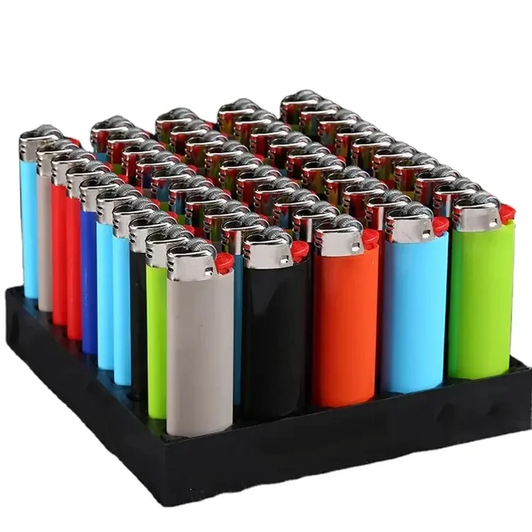 Pack of 50+3 Free Plastic Windproof Gas Cigar Lighters Mini J25 & Maxi J26 Lighters in Bulk Classic Design Lighters Cheap Price