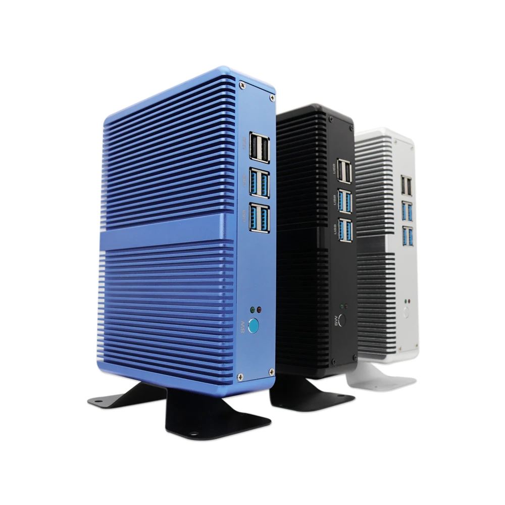 Низкая стоимость безвентиляторный мини-ПК Intel Core i7-4500U/i5 4200U/i3 4010U встроен Мини компьютер 12V двойной