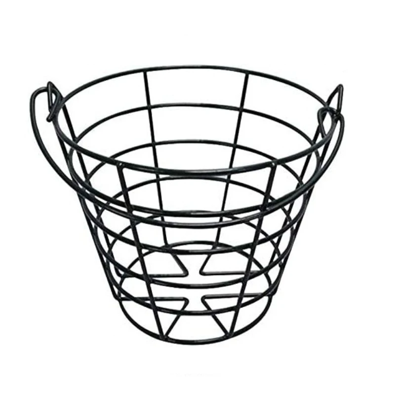 50 and 100 pcs golf black metal ball collection basket  golf balls stock packing case