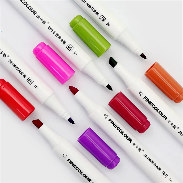 Finecolour EF201 36 цветов лучшие продажи акционной цене на водной основе художественная кисть маркеры ручка для краски маркерных ручек с холщовый мешок