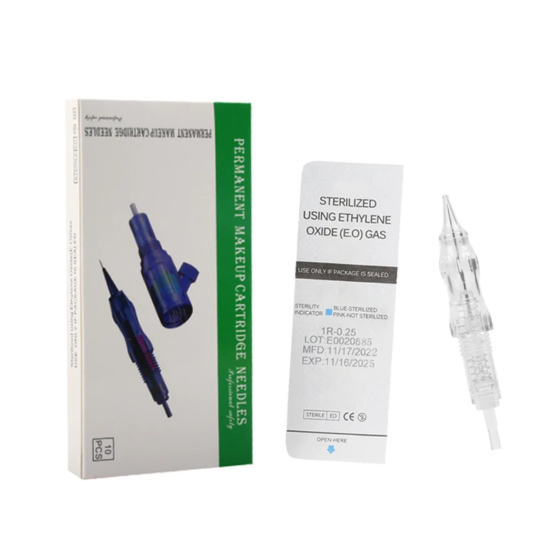 Sterilized Blister Pack Permanent Makeup Cartridge Needle 1R 3R 5R Thread Tattoo Needles 0.16 0.18MM