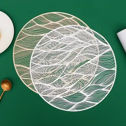 New Style hot stamping Place mat Doilies Hotel Western restaurant decoration PVC insulation  table mat