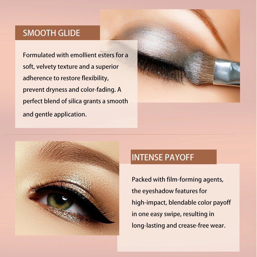 Бесплатные образцы на заказ тени для век Палитра Блестящий высокий Пигмент Тени для век