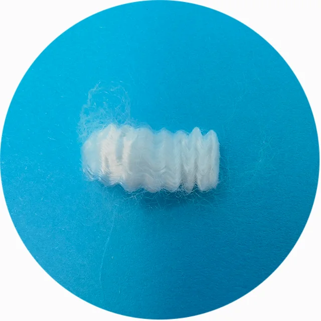 recycled dl fiber 1.2D 32mm goose down like fiber for jacket