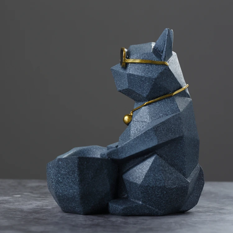 
fashion statue resin animal decoration Bulldog crafts for home office 