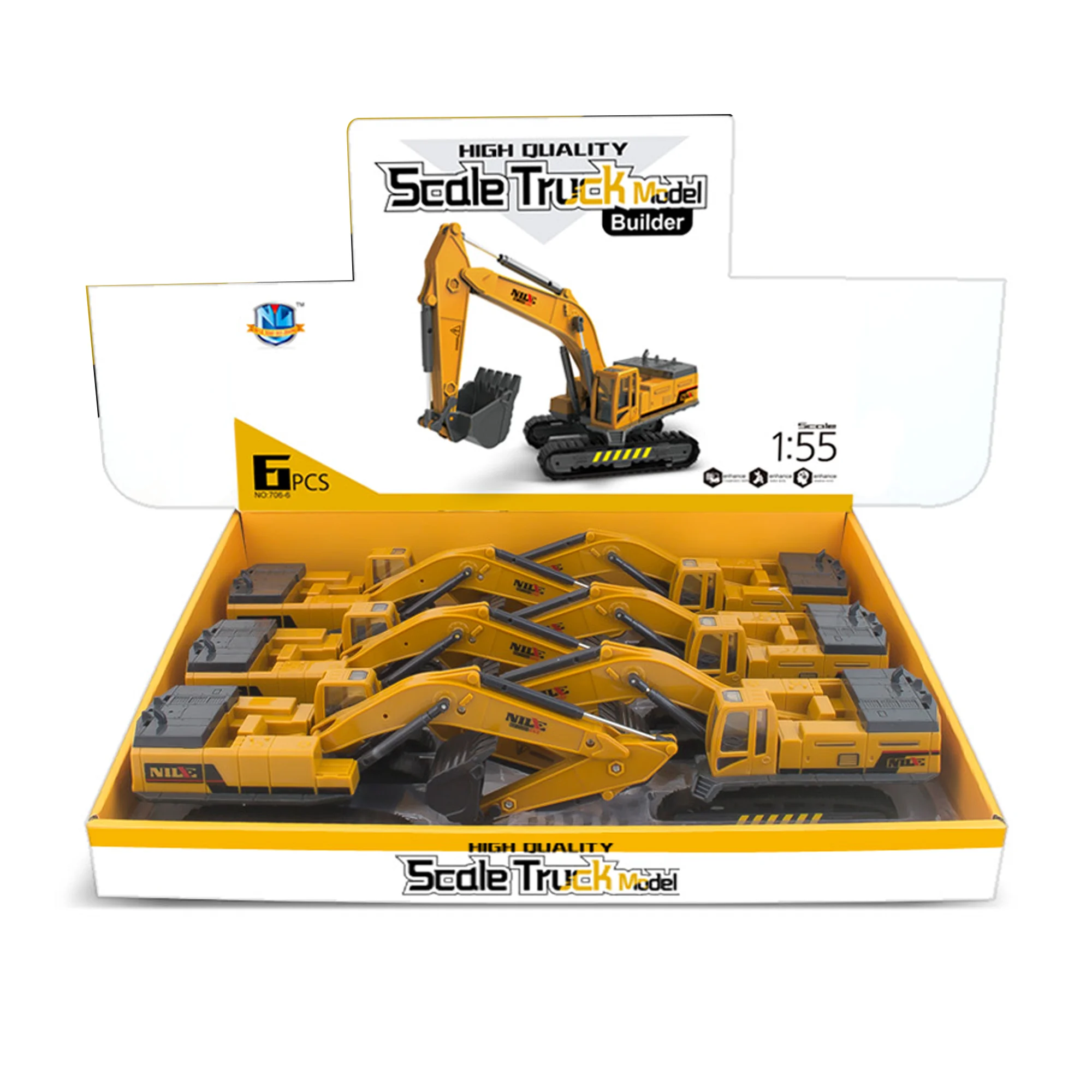 1: 55 Simulated Inertia Engineering Vehicle, Indoor and Outdoor Heavy Machine, Boys Construction Engineering Toy Car Series