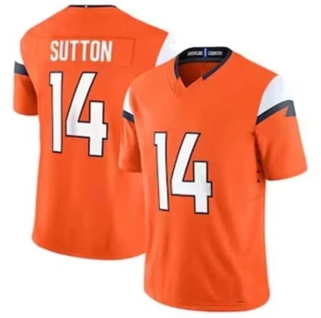 Хит продаж мужские футболки 10 Bo Nix 2 Patrick Sultan-II 14 Courtland Sutton 7 John Elway оптовая продажа сшитые футбольные майки 2024
