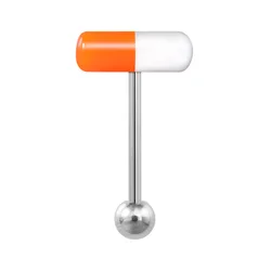 Piercing Jewelry Man Women Colorful Double Color Capsule Tongue Ring Acrylic 10 Color Suit Wholesale Body Piercings