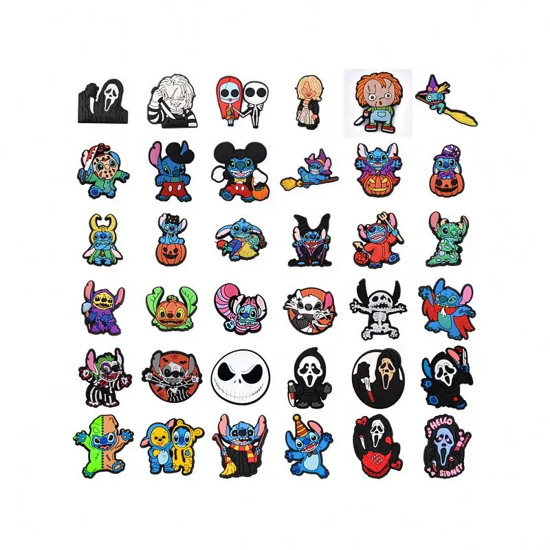 2023 New Soft PVC Custom Ch for kids ch shoes sticker horror movie ch for shoe accessories