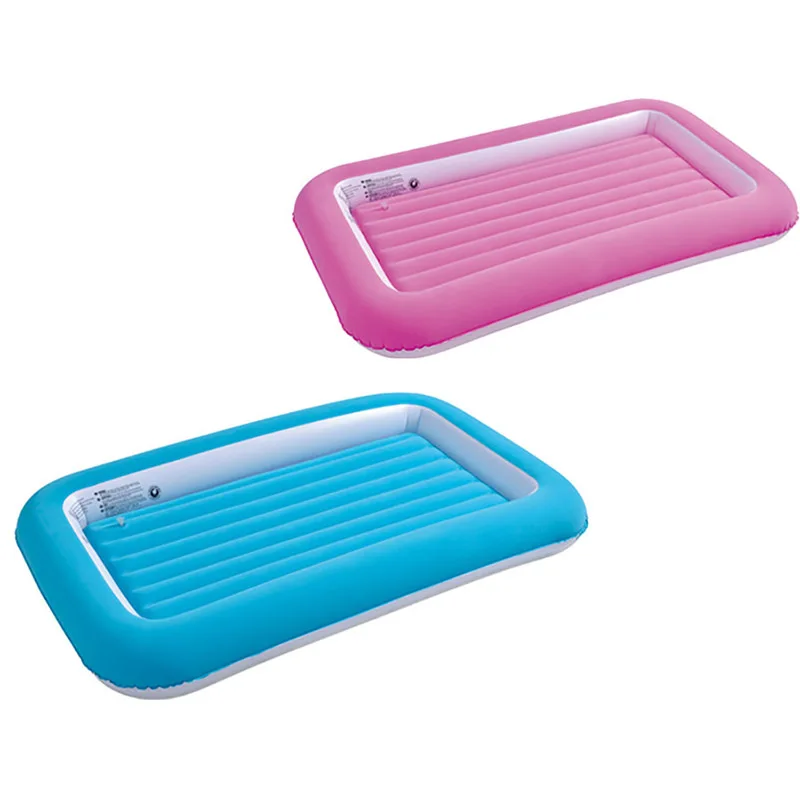 Height Increase Foldable Portable PVC Flocking Baby Inflatable Air Mattress For Children Sleeping