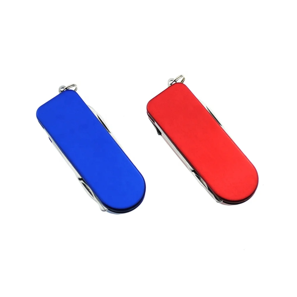 
Lazer Logo Multi Function Metal Flashlight Cheap stainless steel mini multi purpose key ring with nail scissors 