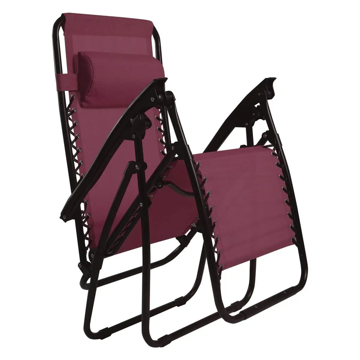 wholesale metal furniture folding camping chair with footrest adjustable recliner beach chair lounge folding chair