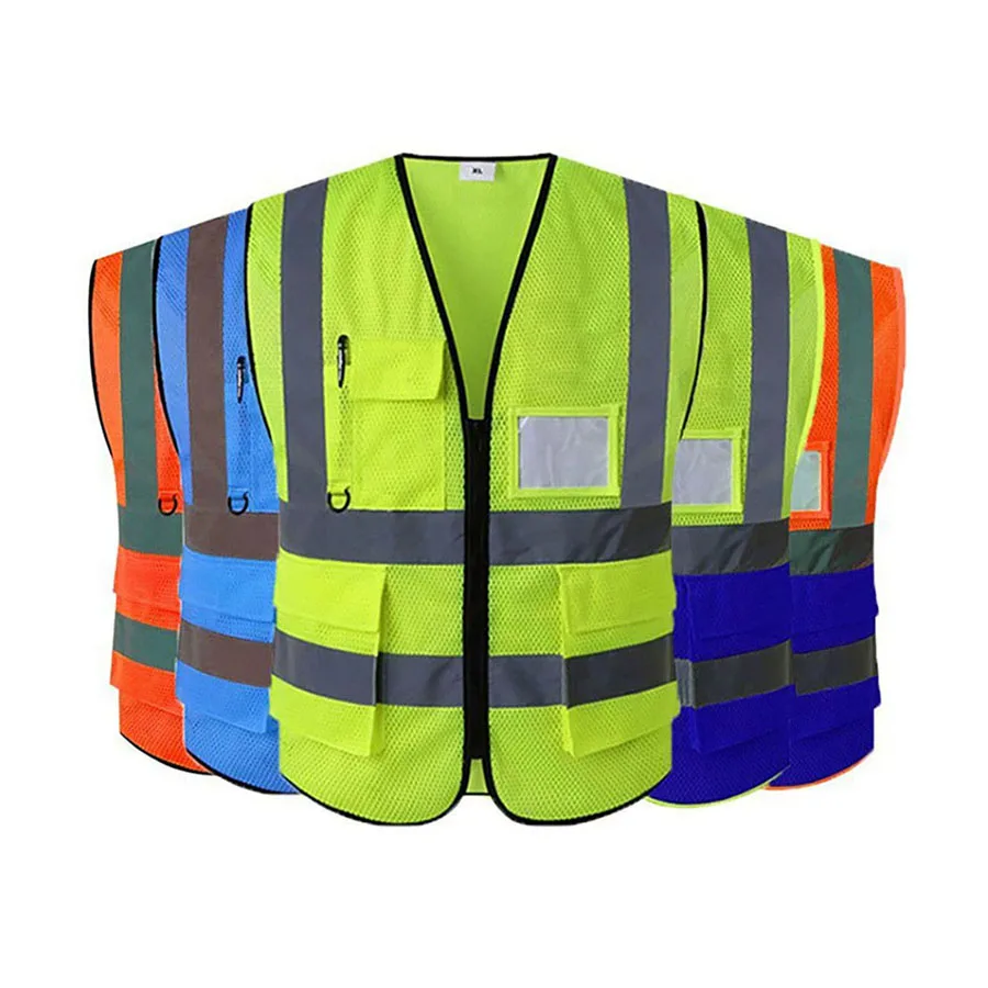 Hi-viz Security Uniform Reflector Tape Security Jacket Safety Reflective Vest With Logo