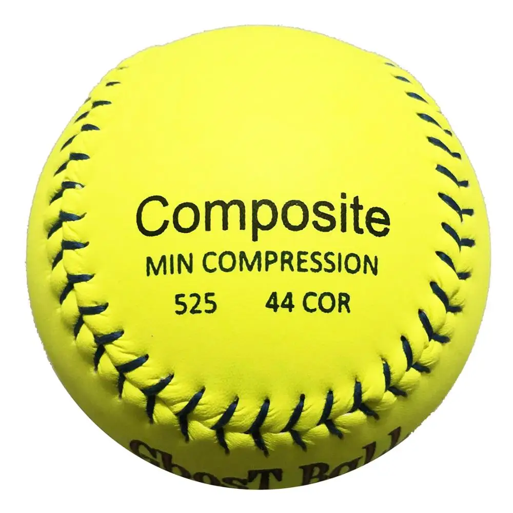 slow pitching composite leather+ .cor 44,525 lbs poly core 12' custom logo official size and weight game quality softball